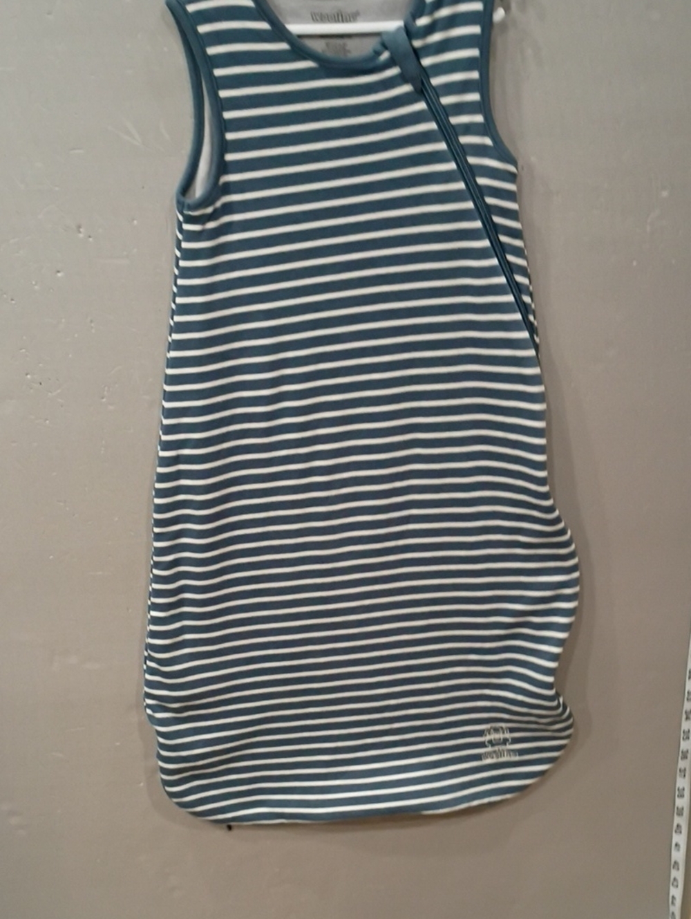 4 Seasons Woolino Striped Blue & White Sleeveless Sleep Sack